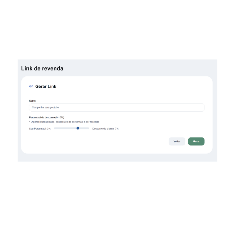 Crie links personalizados para recomendar a Debit