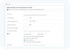 Calculadora de saldo devedor de financiamento