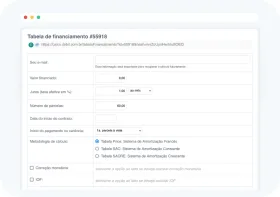 Tabelas de financiamento Price e SAC